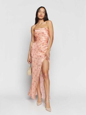 reformation jacques satin dress Reformation Jacques Satin Dress